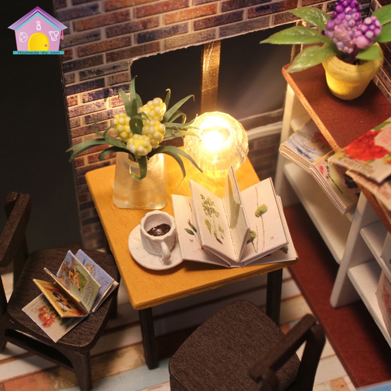 Bộ Đồ Chơi Nhà Búp Bê Mini Có Đèn LED DIY