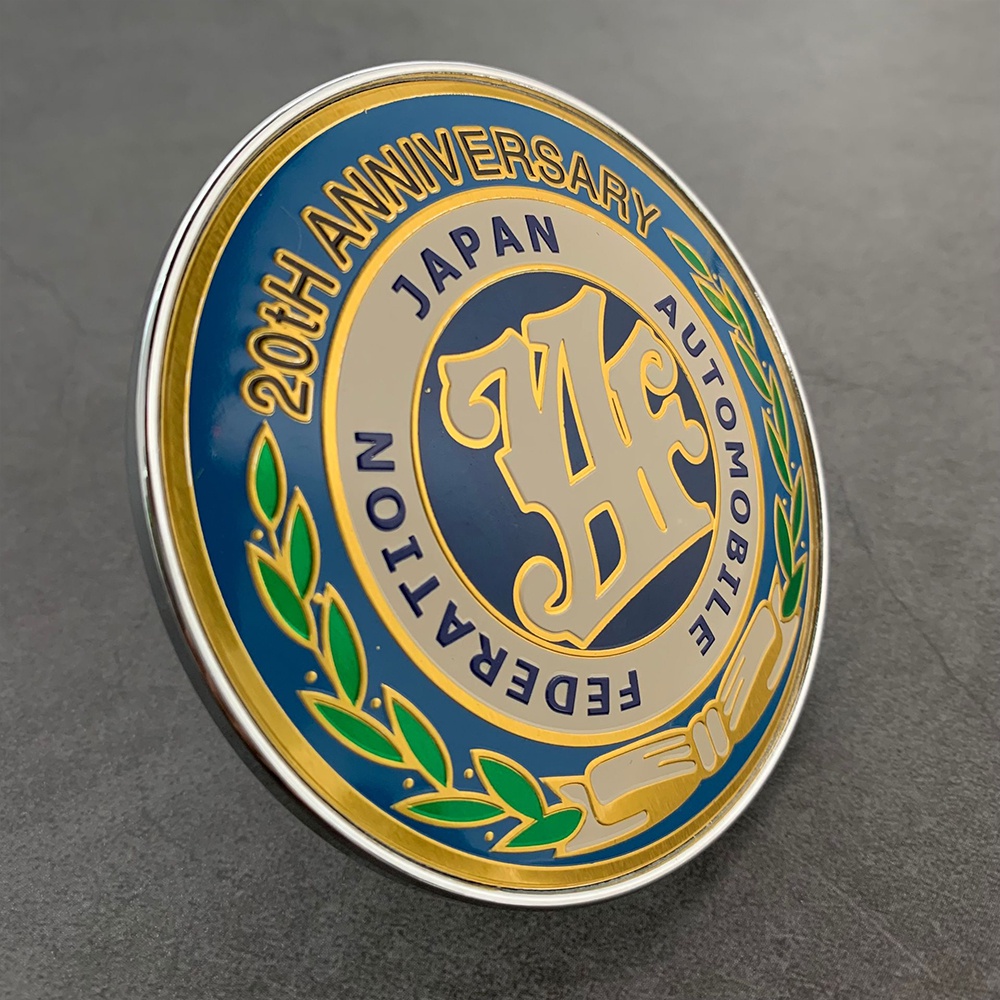 Jaf Biểu tượng 3D vật liệu kim loại Liên đoàn ô tô Nhật Bản JDM xe ô tô phần thân Trang hoàng Logo huy hiệu