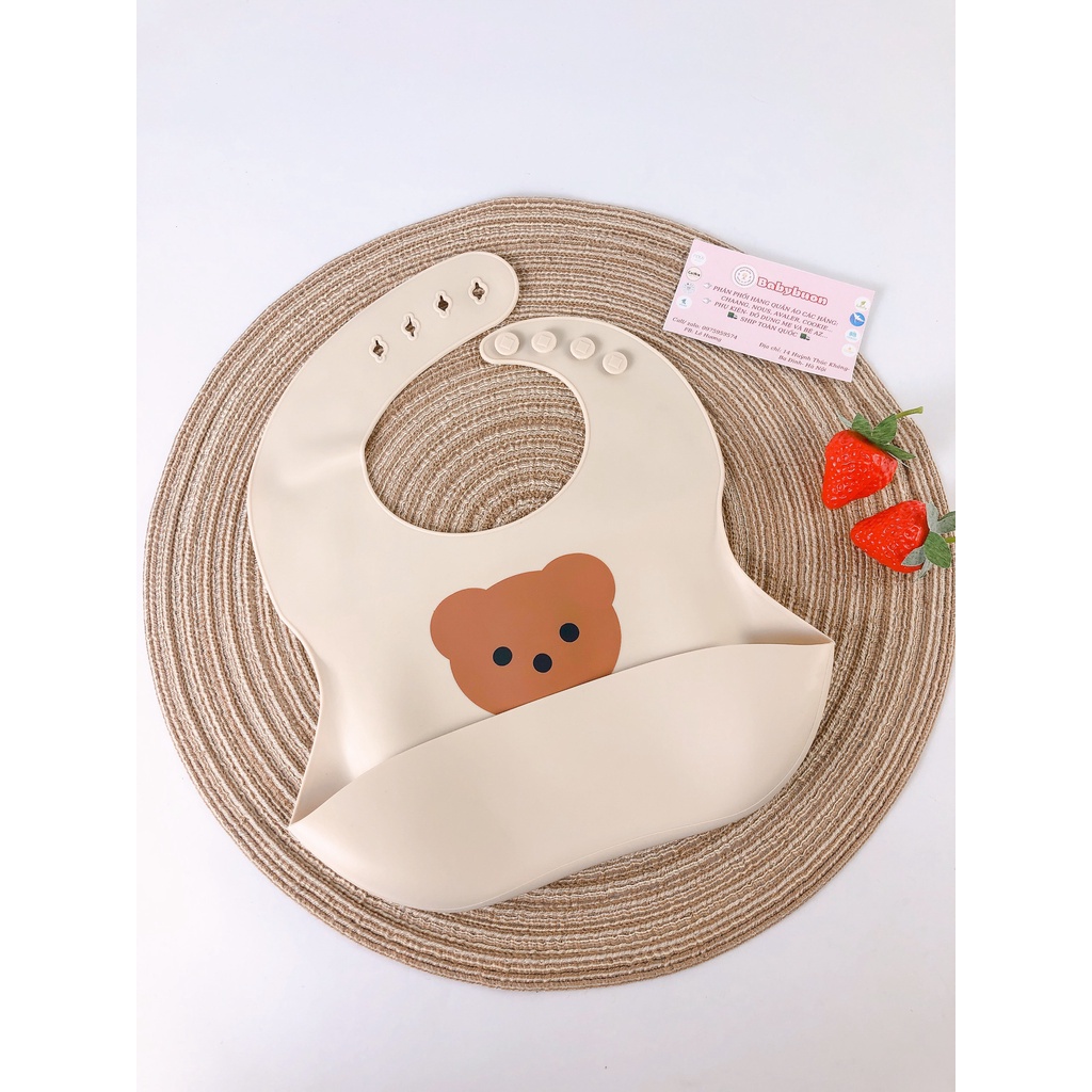 Yếm Ăn Dặm Silicon Gấu Babibu - YADG