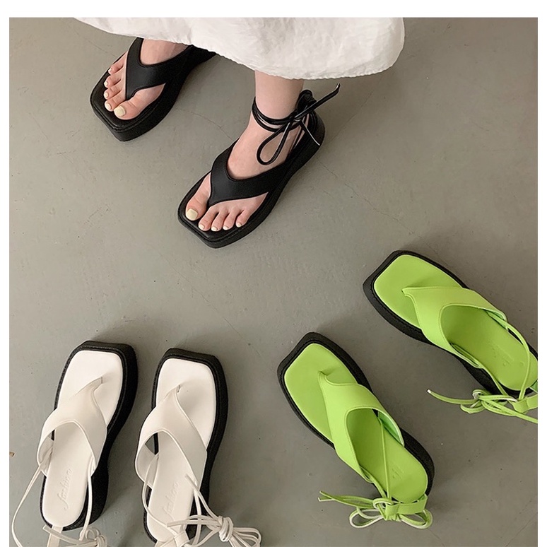 Giày Sandal Cột Dây Chiến Binh Đế Dày 4cm Thời Trang Mùa Hè 2022 - DEP4