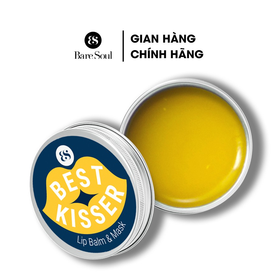 Son dưỡng không màu kiêm mặt nạ ngủ môi BareSoul Best Kisser Lip Balm & Mask hộp 10g | BigBuy360 - bigbuy360.vn