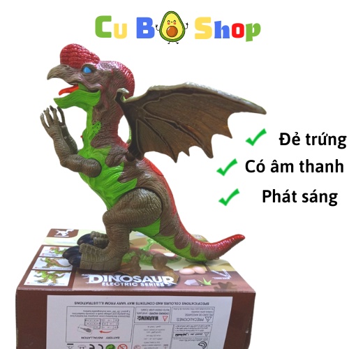 (Ảnh Thật) Khủng long mào gà đẻ trứng, khủng long có cánh đẻ trứng phát sáng và có nhạc