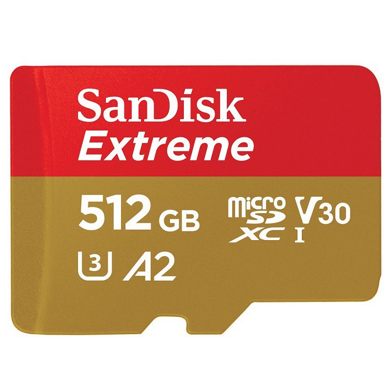 Thẻ Nhớ MicroSDXC SanDisk Extreme 512GB V30 U3 4K A2 R160MB/s W90MB/s (Vàng) - No Adapter