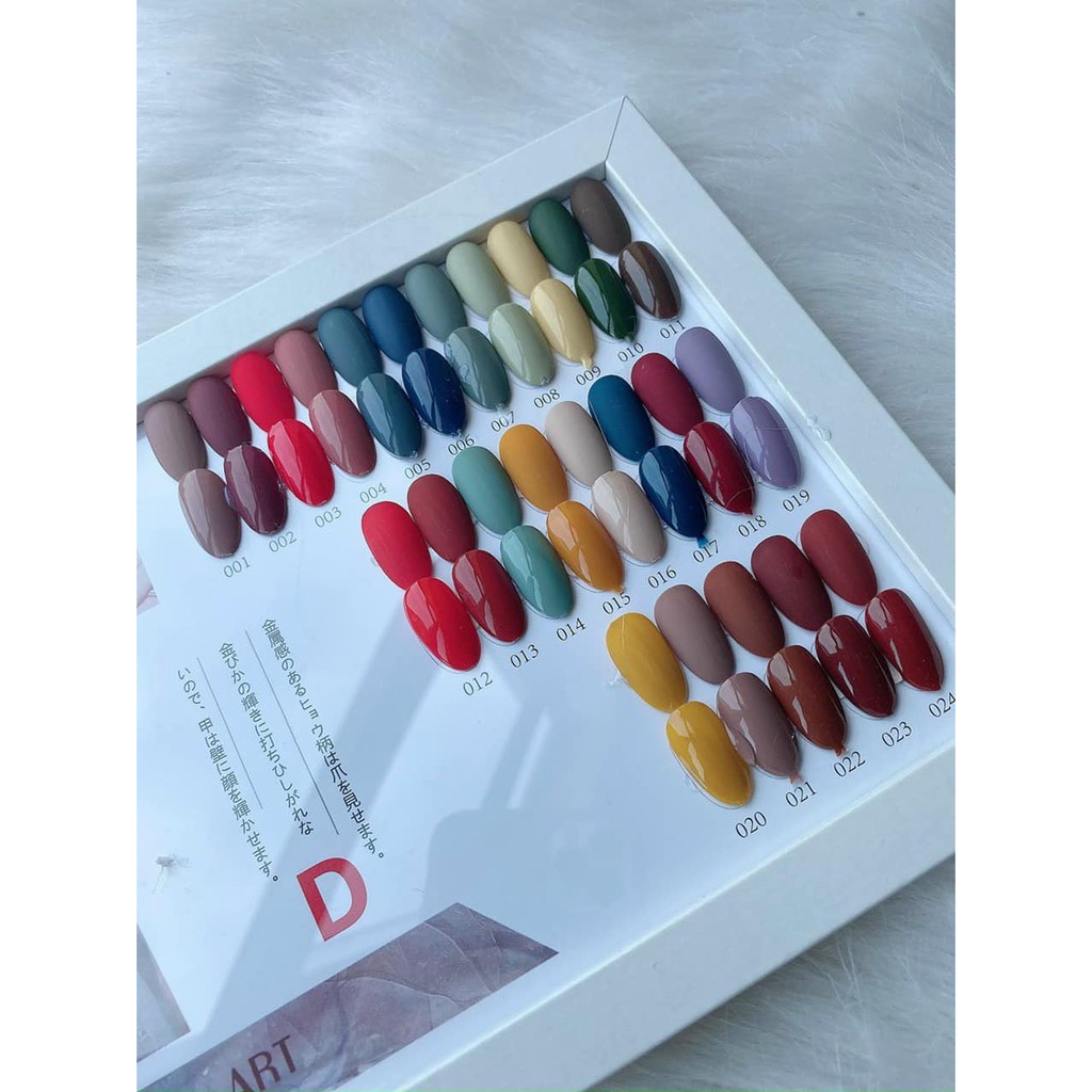 Set sơn gel burberry , set gel 24 màu tặng bảng màu sơn sẵn