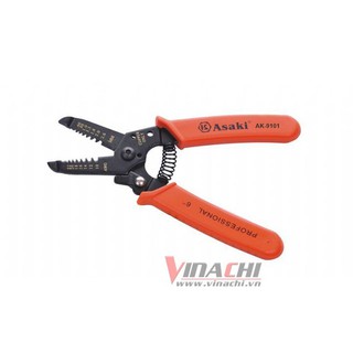Kìm tuốt dây điện asaki 6in có lò xo ak-9101 - 1 cái