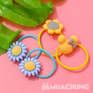 Hộp 40 chun buộc tóc nhiều kiểu cho bé