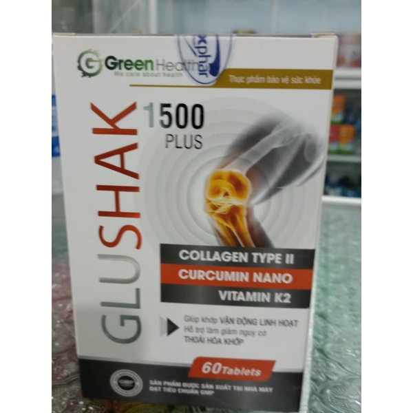 GLUSHAK 1500 PLUS - GLUCOSAMIN TẠO CHẤT NHẦY CHO SỤN KHỚP, GIẢM NGUY CƠ THOÁI HOÁ KHỚP