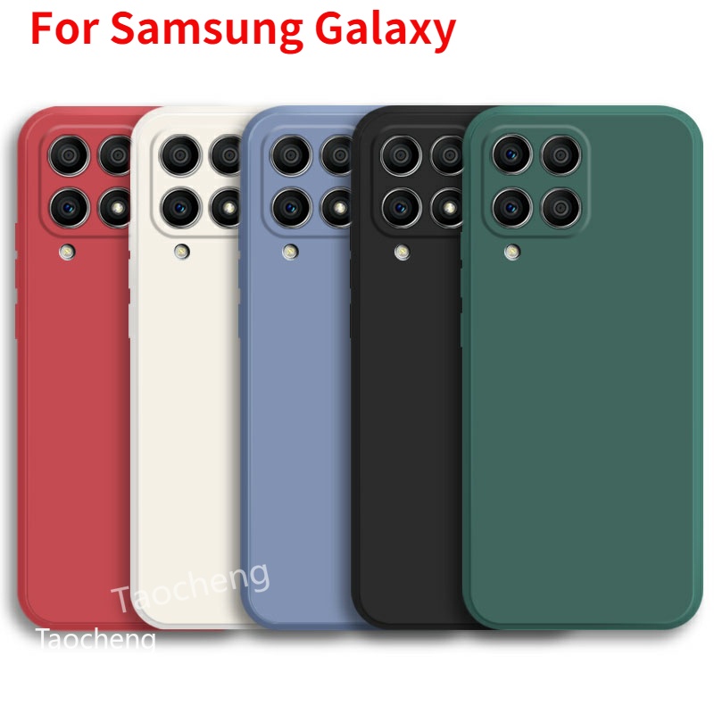 Ốp Điện Thoại Silicone Mềm Màu Trơn Chống Sốc Cho Samsung Galaxy M33 M53 M23 M12 5G