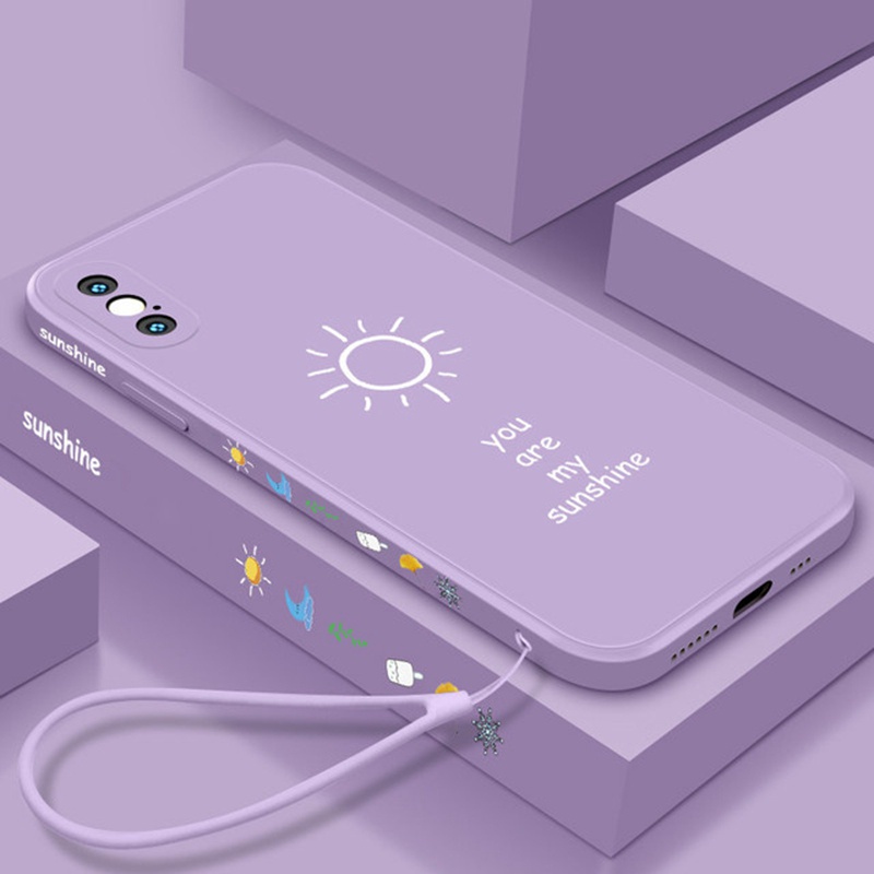 Ốp điện thoại silicon màu trơn in họa tiết thời trang thích hợp cho Iphone 11 12 Pro Xs Max Xr X 8 7 Plus Se 2020