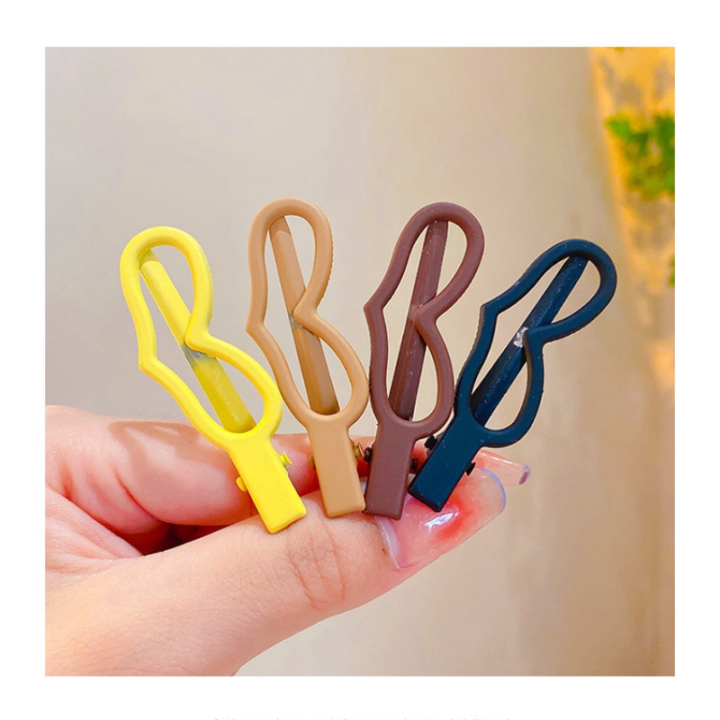 Set 4 Kẹp Tóc Nhiều Màu Sắc Dễ Thương Phong Cách Hàn Quốc Cho Bé Gái