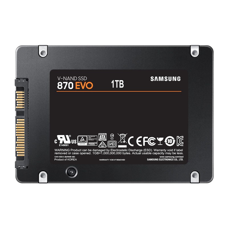 Ổ cứng SSD Samsung 870 Evo 250GB / 500GB / 1TB 2.5-Inch SATA III (Đen)