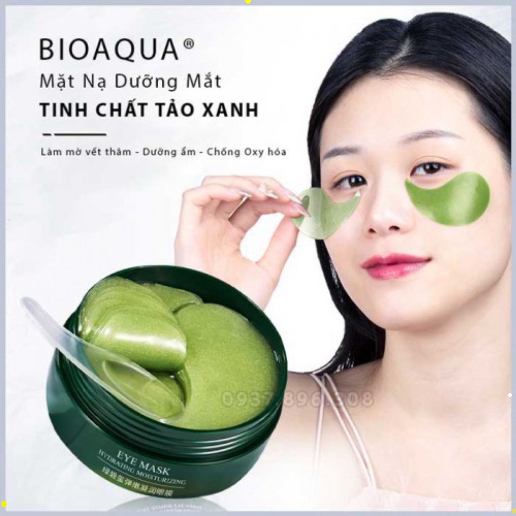 mặt nạ mắt Bioaqua 60 miếng, miếng đắp mặt nạ tảo biển giảm thâm quầng, mọng mắt, nhăn mắt MAA | BigBuy360 - bigbuy360.vn