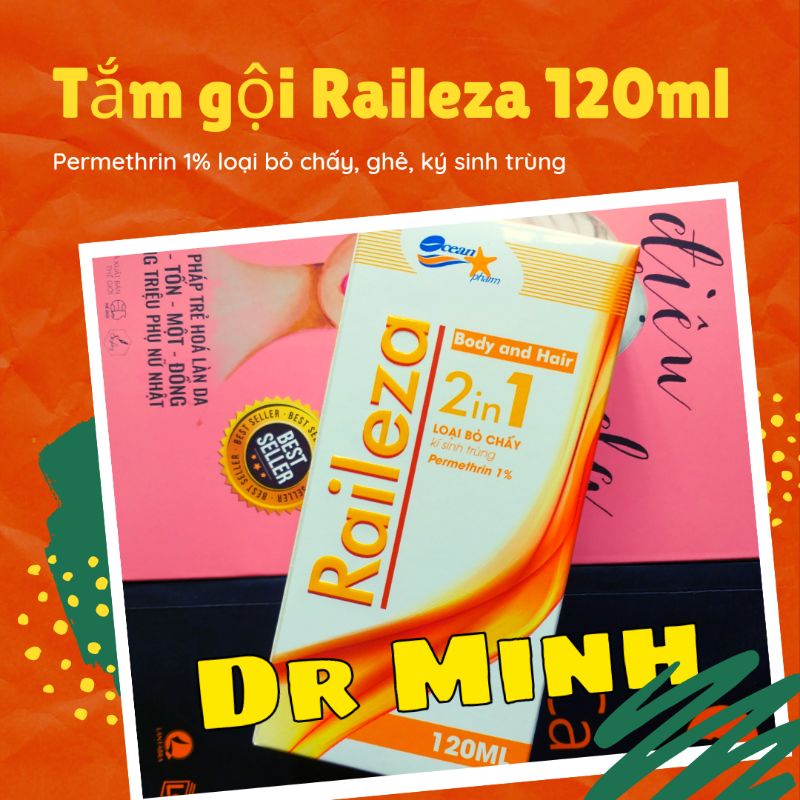 Raileza 120ml sữa tắm gội