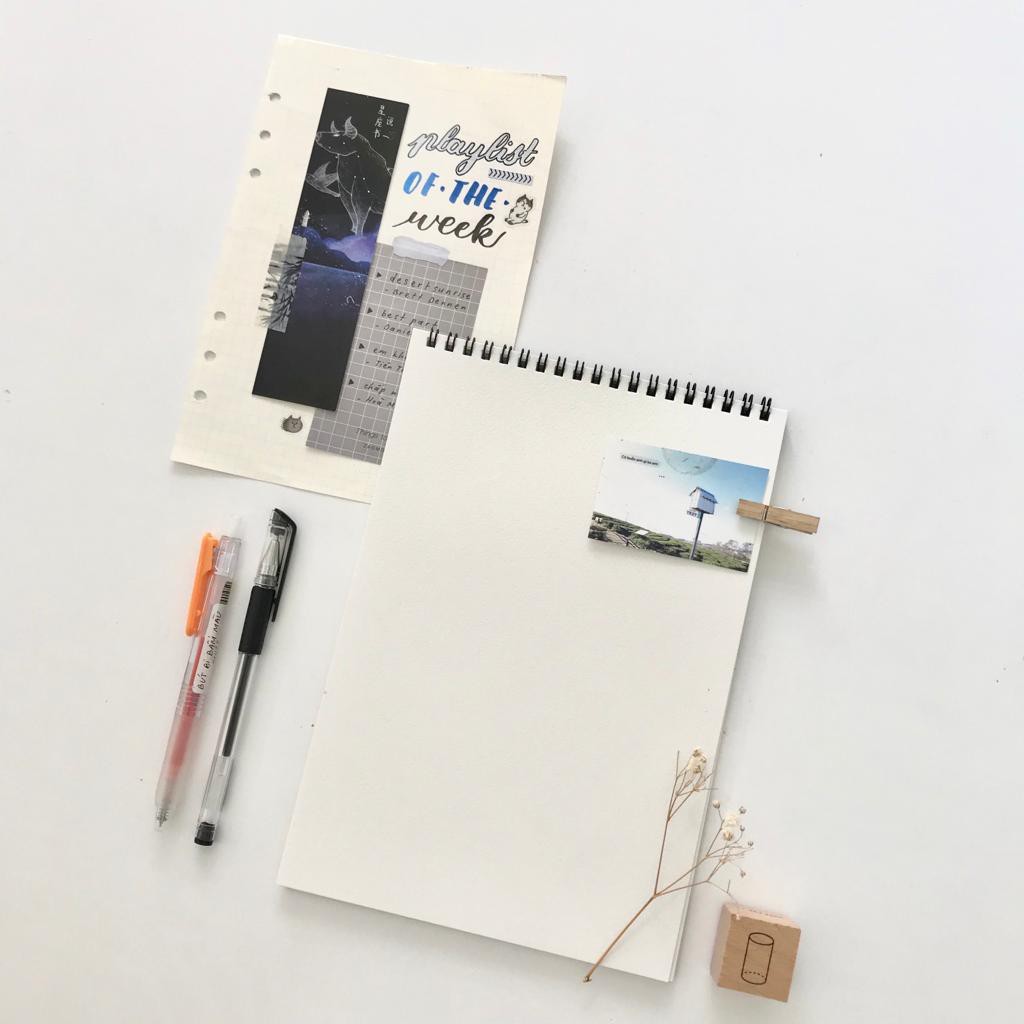 Sổ Sketchbook Chuyên Dụng Vẽ Màu Nước Nhật Bản Định Lượng Cao Maruman Cây Đầu To