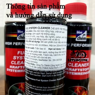 Vệ sinh buồng đốt Bluechem Fuel System cleaner  GERMANY