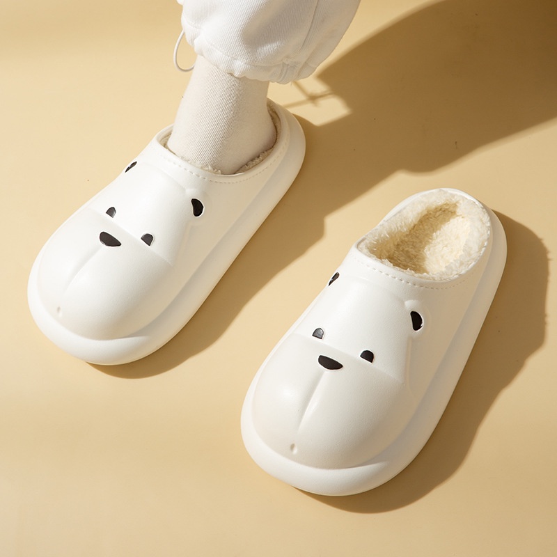 Dép Bông Đi Trong Nhà Chống Trượt Hình Gấu Pooh Đáng Yêu