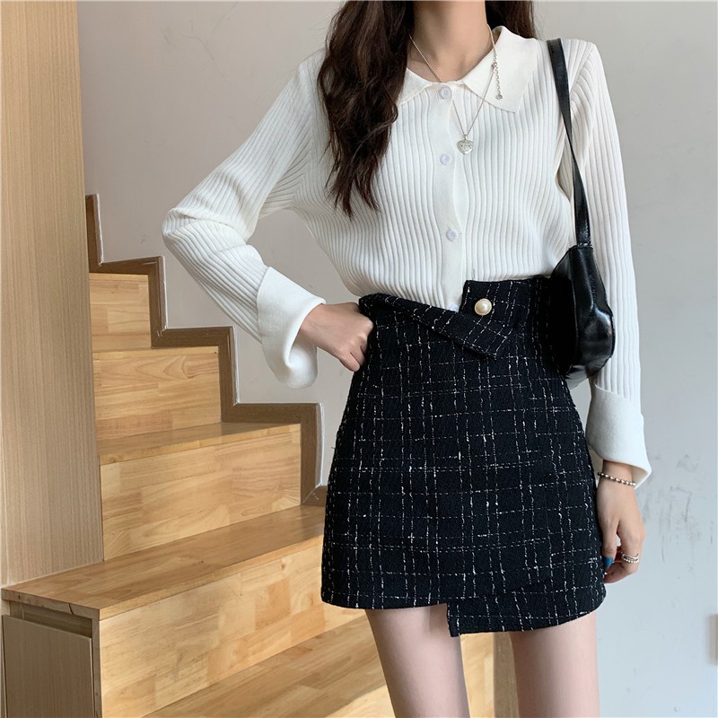 [Mã FAGREEN55 giảm tới 30K đơn 99K] Chân váy chữ A lưng cao thời trang thu đông phong cách Hàn Quốc cho nữ | BigBuy360 - bigbuy360.vn