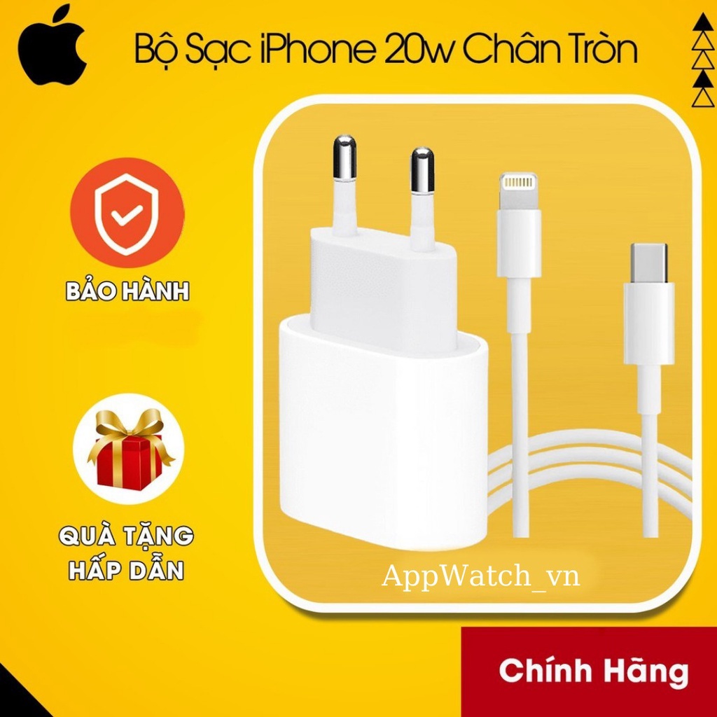 Sạc Nhanh Iphone 20W chân Chân Tròn - Củ sạc iphone 12 Pro Max IPhone 11 Pro Max/ 11 Pro/ X/ XS Max/ 8/ 8 Plus