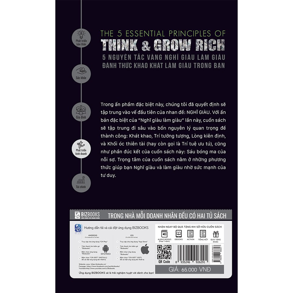 Sách 5 nguyên tắc vàng nghĩ giàu làm giàu – Đánh thức khao khát làm giàu trong bạn