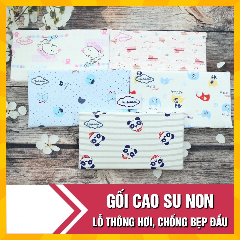 Gối cao su non MAFABEBE có lỗ thông hơi chống bẹp đầu cho bé - Loại to