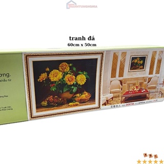 Tranh đính đá bình hoa khoe sắc VS131 DD9746 (60cm x 50cm)