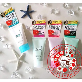 Sữa rửa mặt và gel tẩy trang táo AHA Nhật bản
