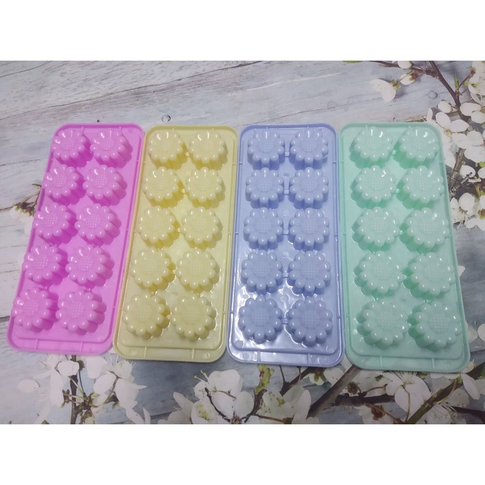 Combo 5 khuôn rau câu , khay đá , làm bánh hoa cúc - BX3722