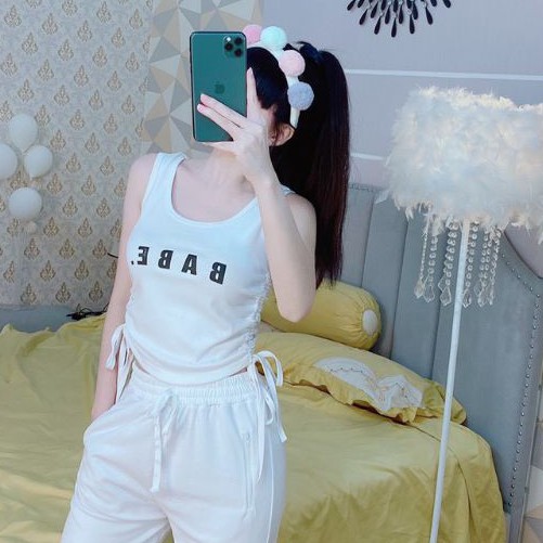 Áo ba lỗ rút dây 2 bên