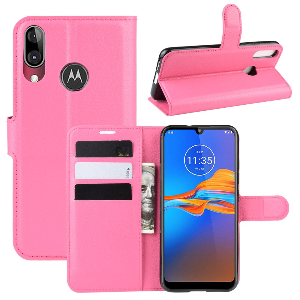 Bao Da Nắp Gập Từ Tính Phong Cách Vintage Kèm Giá Đỡ Cho Motorola Moto E4 E5 E6 Plus Moto E5 Play Go