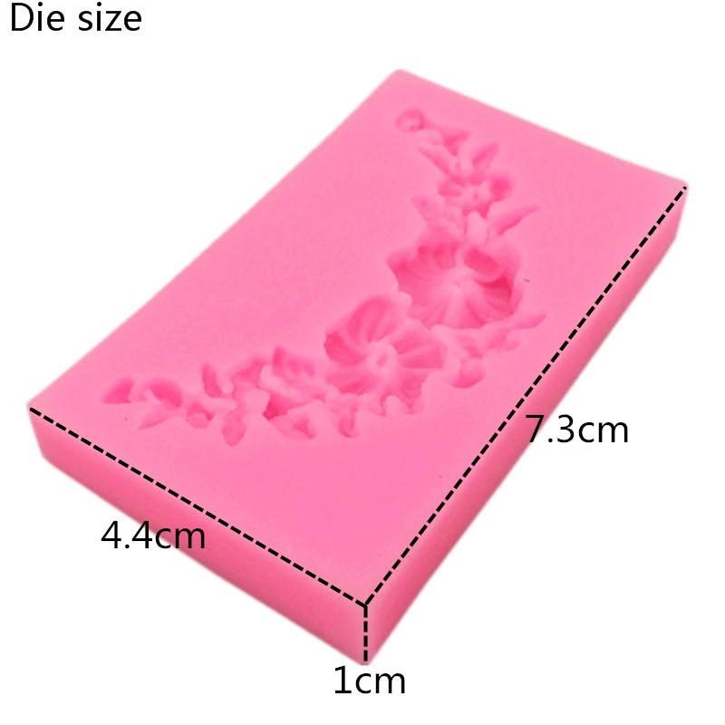 Khuôn fondant silicon viền hoa