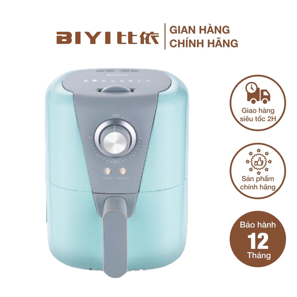 Nồi chiên ko dầu BIYI AF-89 1000W - Có phủ lớp chống dính - Bảo hành 12 tháng