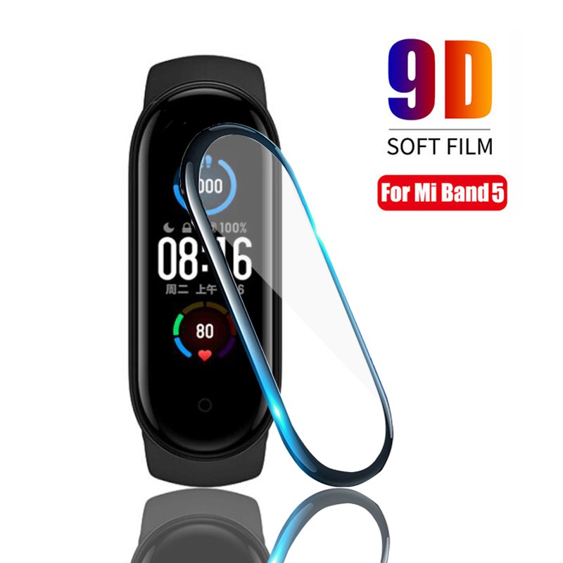 Miếng dán kính 3D chống trầy xước màn hình cho đồng hồ thông minh Xiaomi Mi Band 4 5 6