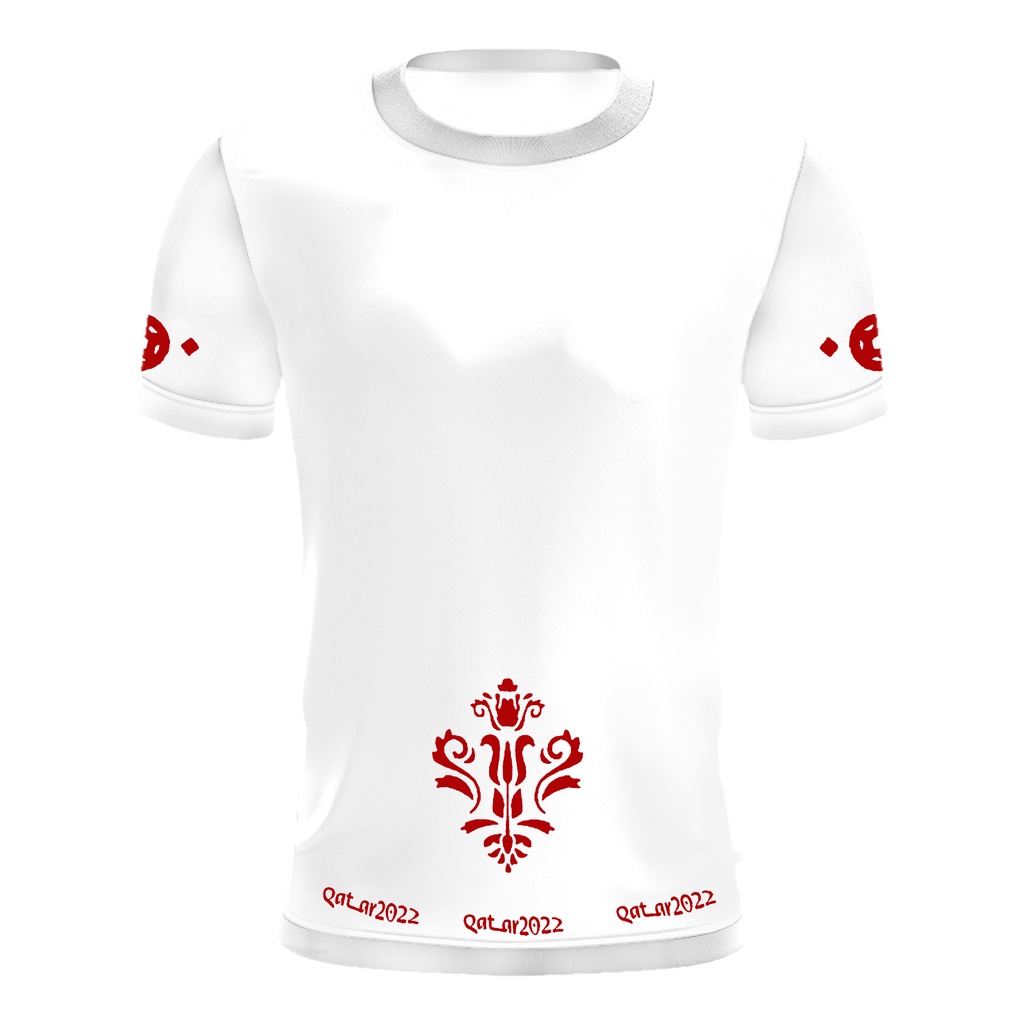 Áo Thun Tay Ngắn In Hình Đội Bóng Katar Mascot La 'Eeb Phong Cách Mới 2022