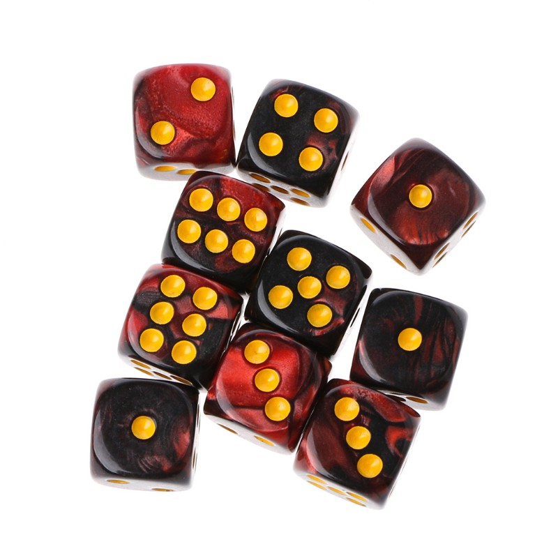 Set 10 viên xúc xắc đồ chơi cao cấp độc đáo 12mm