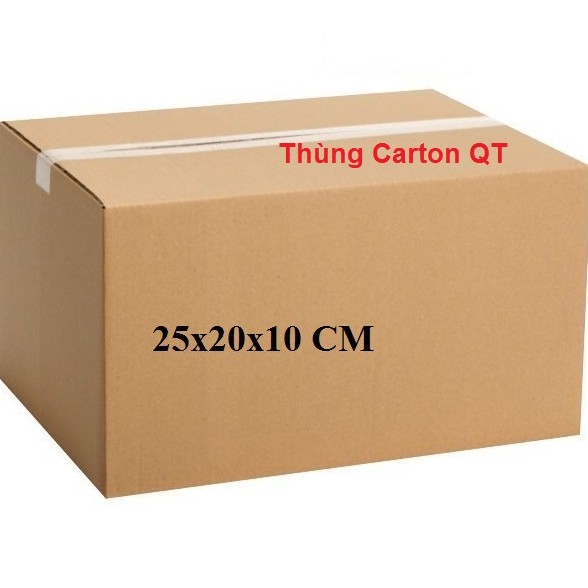 Thùng Carton 25x20x10 cm ♥️ FREESHIP ♥️ Giảm 10K Khi Nhập [BAOB2] 1 Thùng Carton