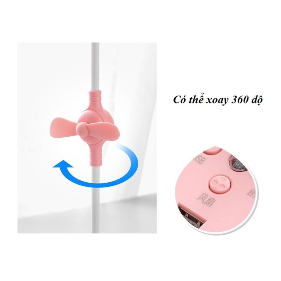 Đèn Led đọc sách thông minh kiêm ổ cắm điện có cổng sạc điện thoại và quạt làm mát