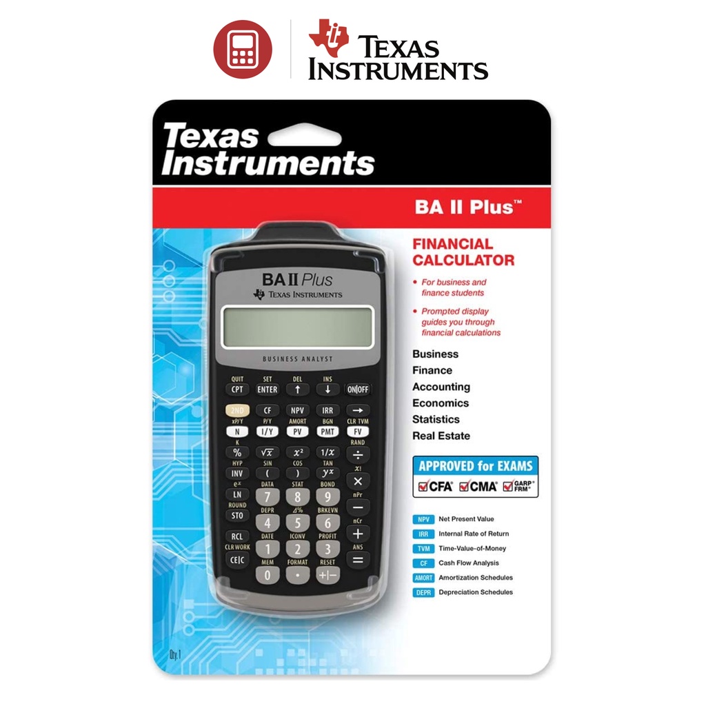 Máy tính tài chính Texas Instruments BA II Plus (Máy tính tài chính CFA)