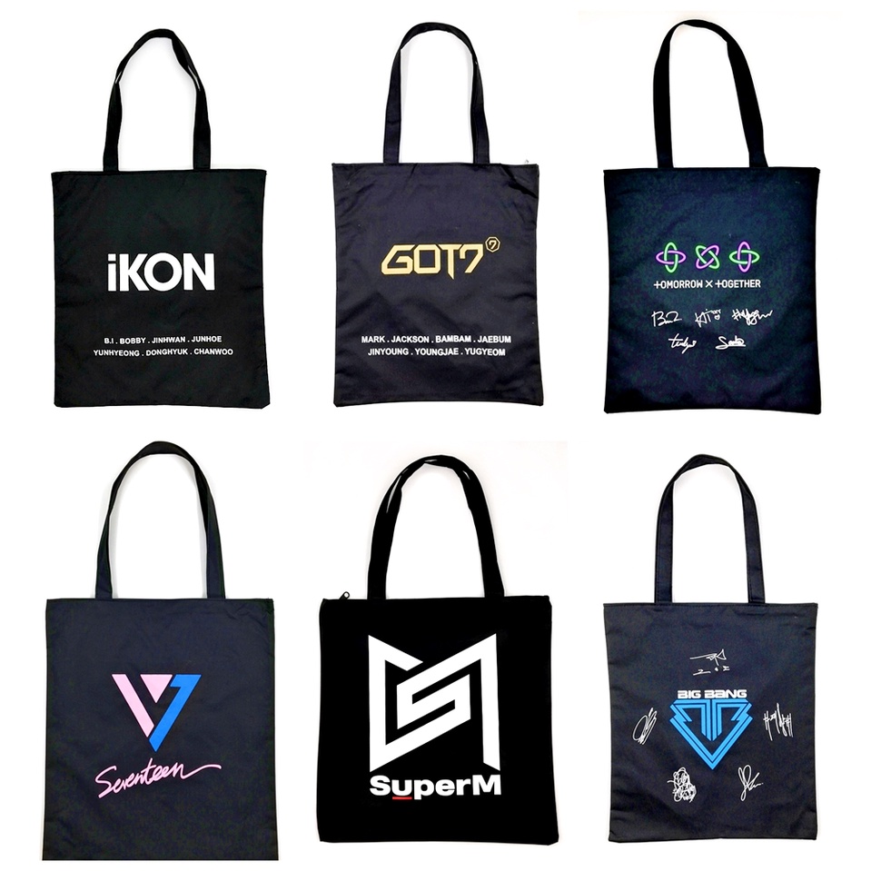 Túi tote Vải Bố In Hình Nhóm Nhạc Seventeen Twgt Nhóm Nhạc Seventeen txt the boyz exo 7