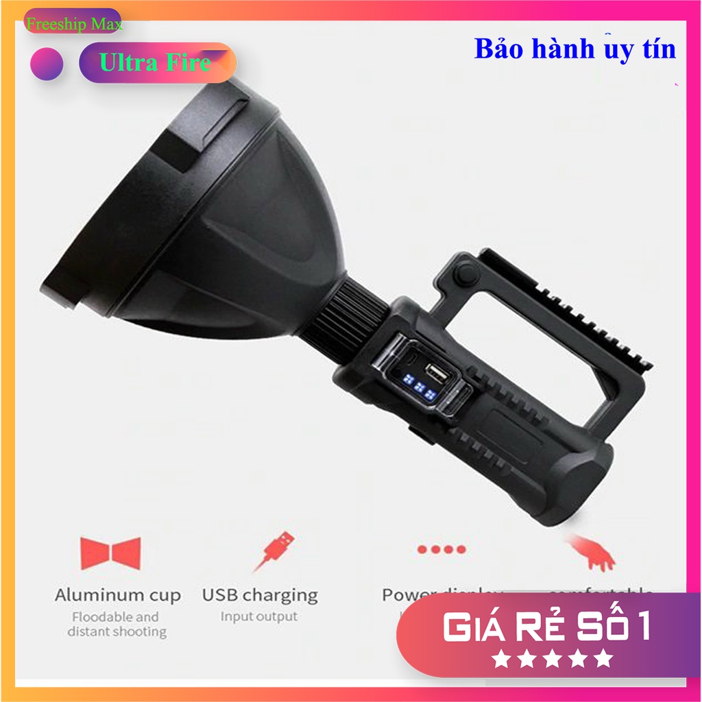 Đèn pin siêu sáng công suất lớn cầm tay W591 xé nát màn đêm ️🎖️ hỗ trợ sạc dự phòng điện thoại ⭐ chiếu xa 1000m | BigBuy360 - bigbuy360.vn