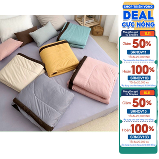 Chăn hè zara home cotton kích thước 2mx2m3 shop chiếu cao su