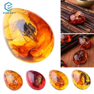 Mặt Dây Chuyền Hình Côn Trùng Màu Hổ Phách 5.5x4 X 2cm