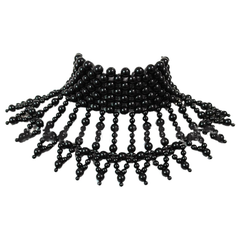 Vòng Cổ Choker Kết Hạt Ngọc Trai Nhân Tạo Handmade Thời Trang Cho Nữ