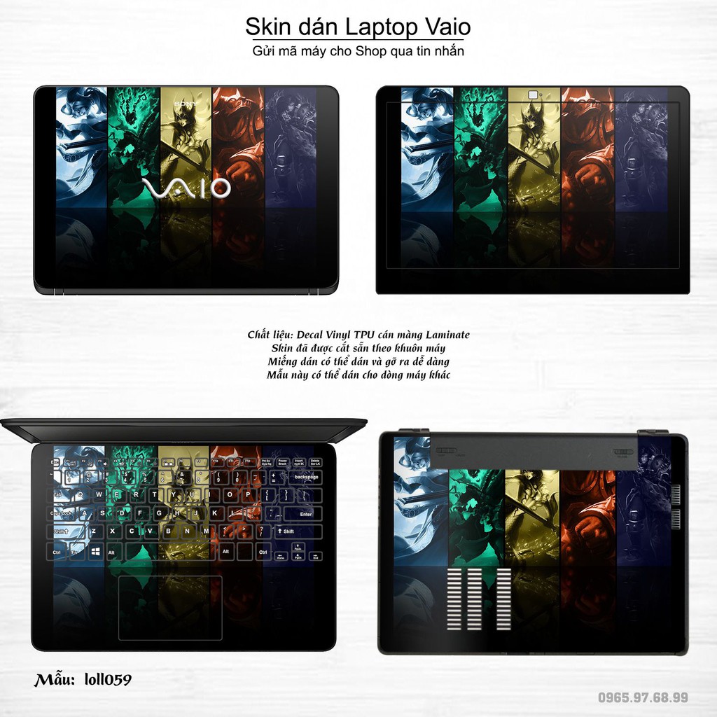 Skin dán Laptop Sony Vaio in hình Liên Minh Huyền Thoại _nhiều mẫu 8 (inbox mã máy cho Shop)