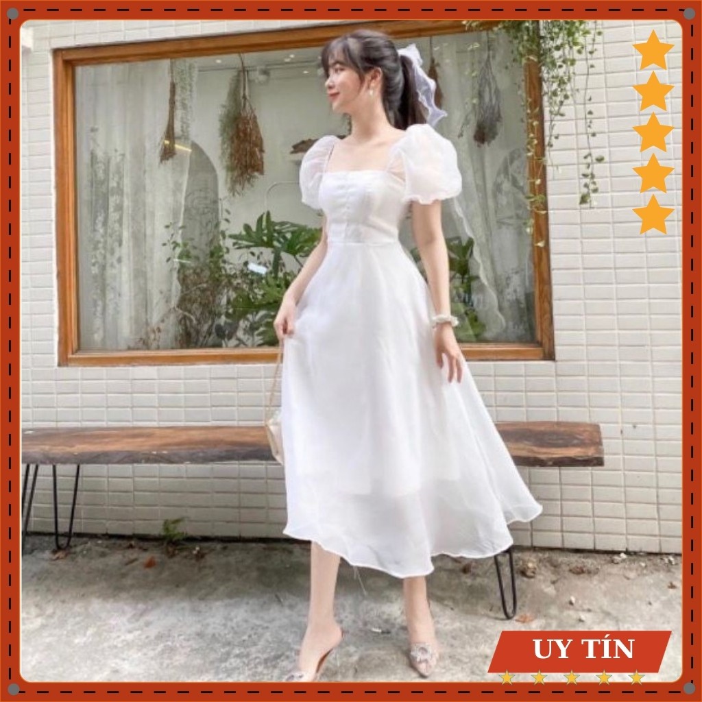 Đầm tay bồng cổ vuông công chúa Eva_home_fashion | BigBuy360 - bigbuy360.vn