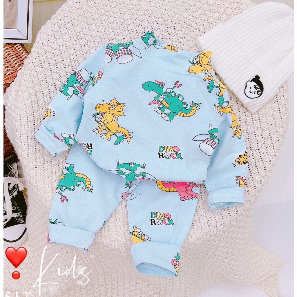 Bộ cotton hình quảng châu cao cấp bé trai 8-20kg