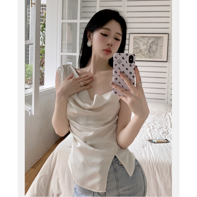 Áo Hai Dây Thiết Kế Độc Đáo Thời Trang Hè Quyến Rũ Cao Cấp Cho Nữ