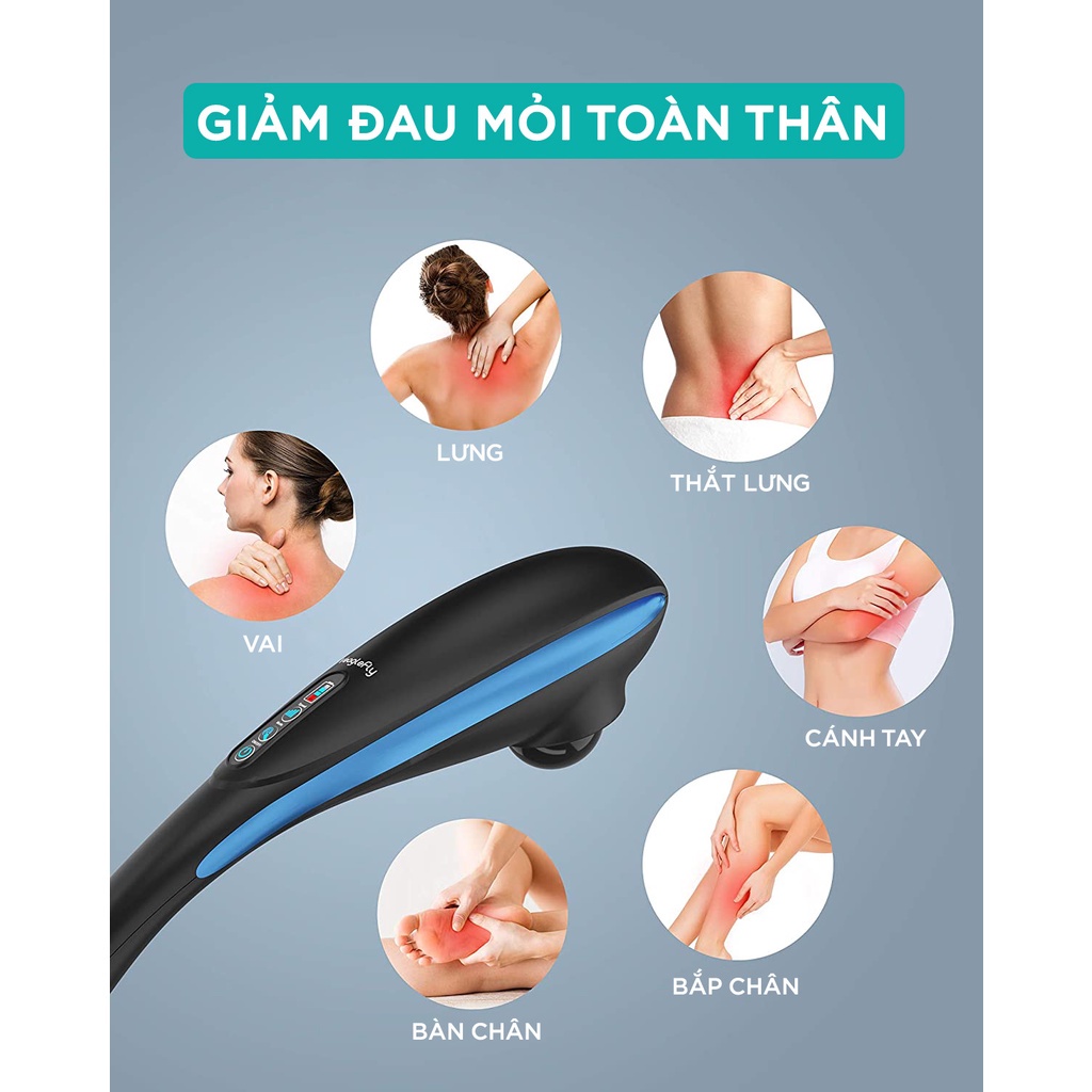 Máy Massage Cầm Tay Đa Năng Cao Cấp KingTech LUX-900 - Mát Xa Toàn Thân, Giảm Đau Mỏi Cho Lưng, Cổ Vai Gáy, Chân, Tay