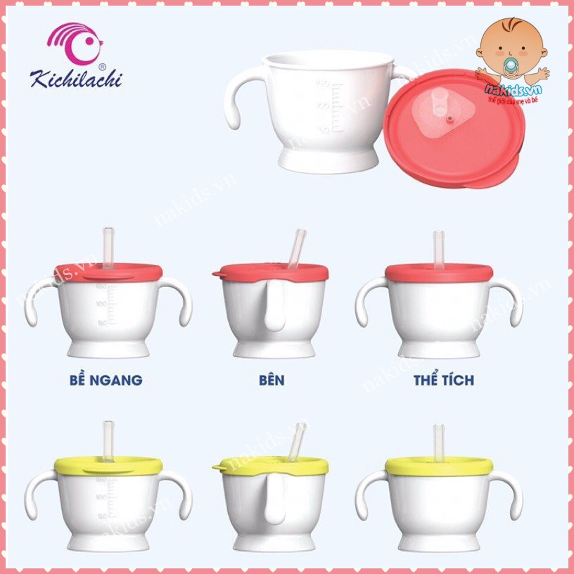 Cốc Tập Uống, Bình Tập Hút KICHI 150ml 3 Giai Đoạn Cho Bé MS54