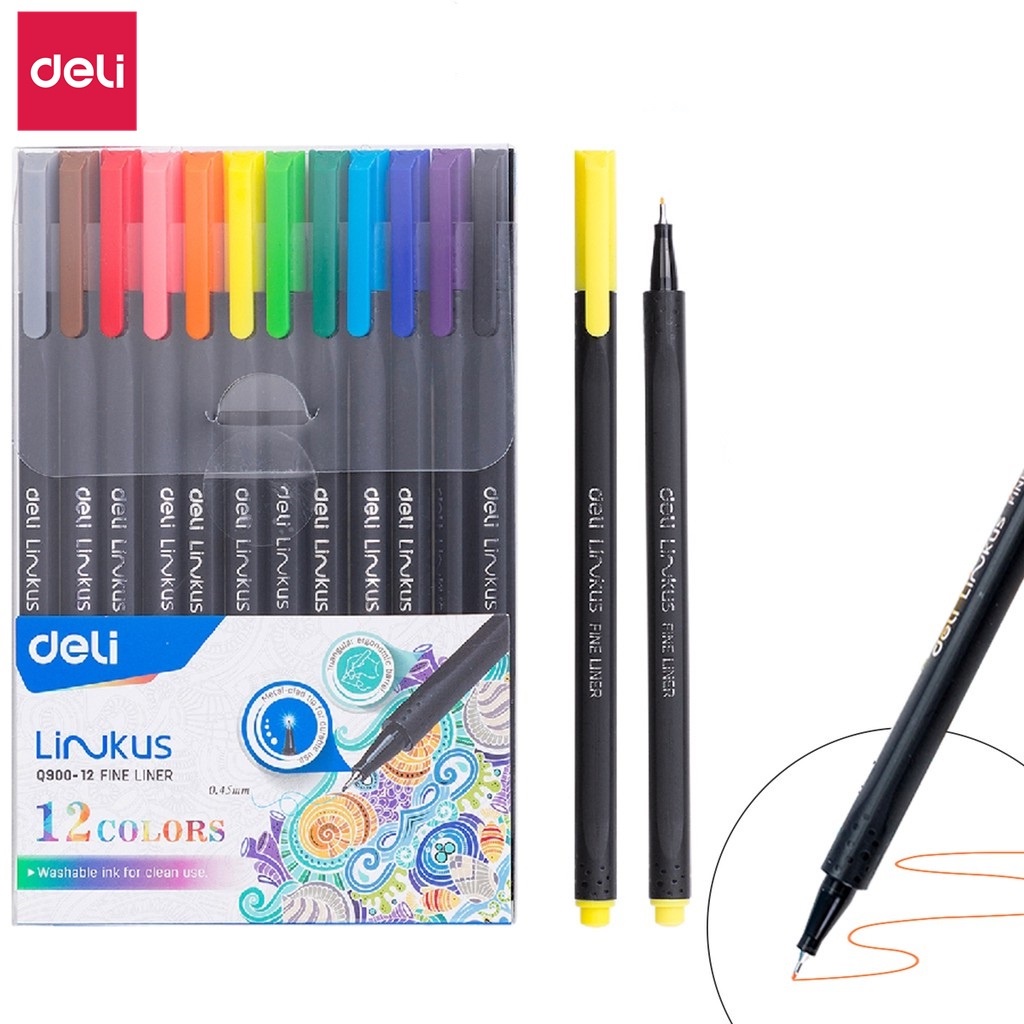 Bộ Bút Bi Ngòi 0.45mm 6 Màu Dễ Thương Cho Học Sinh