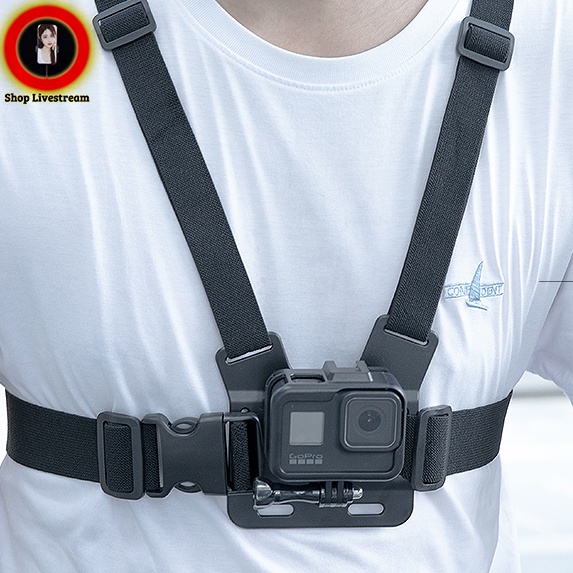 Đai dây đeo ngực dùng cho gopro điều chình khi đi xe đạp, xe máy
